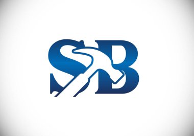 S B İlk Harf Logosu Tasarım Vektör Şablonu. S B monogram Logosu.
