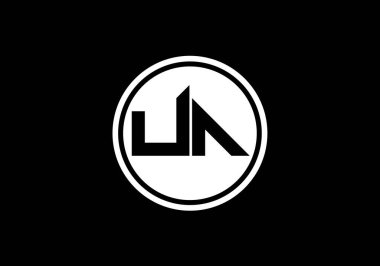 İlk Monogram UA Logo Tasarım Vektör Şablonu. Şirket İş Kimliği için Grafik Alfabesi Sembolü