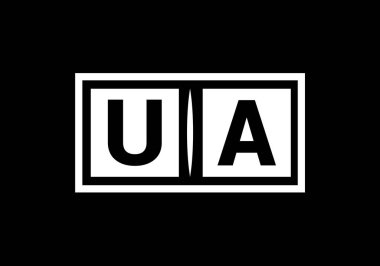 İlk Monogram UA Logo Tasarım Vektör Şablonu. Şirket İş Kimliği için Grafik Alfabesi Sembolü