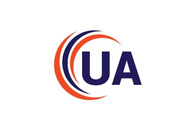 İlk Monogram UA Logo Tasarım Vektör Şablonu. Şirket İş Kimliği için Grafik Alfabesi Sembolü
