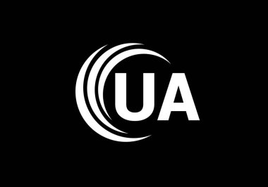 İlk Monogram UA Logo Tasarım Vektör Şablonu. Şirket İş Kimliği için Grafik Alfabesi Sembolü