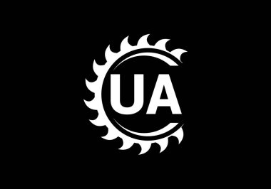 İlk Monogram UA Logo Tasarım Vektör Şablonu. Şirket İş Kimliği için Grafik Alfabesi Sembolü