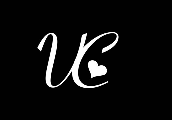 Начальный шаблон векторного логотипа VC Letter. Графический алфавит символизирует корпоративную бизнес-идентичность