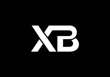 İlk Monogram Harf X B Logo Tasarım Vektör Şablonu. Şirket İş Kimliği için Grafik Alfabesi Sembolü