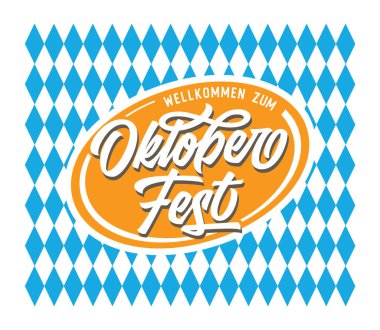 Octoberfest, Oktoberfest el yazısı yazı hoş geldiniz
