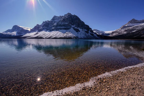 Bow Lake, Jasper Alberta Kanada cel podróży — Zdjęcie stockowe