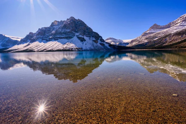 Lago Bow, Jasper Alberta Kanada destino de viagem — Fotografia de Stock