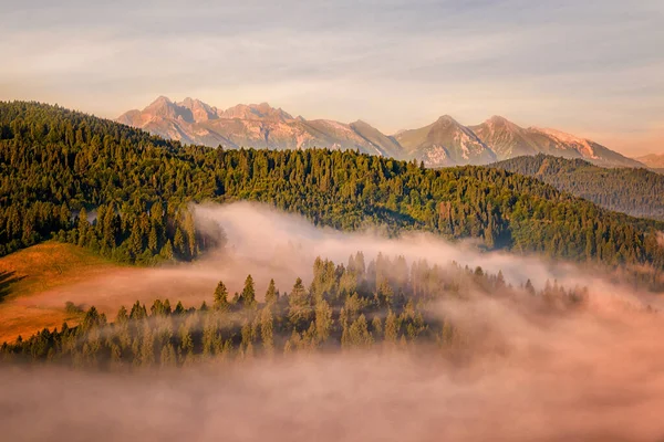 High Tatras 'ta vadileri, gölleri ve nehirleri olan güzel bir manzara. — Stok fotoğraf