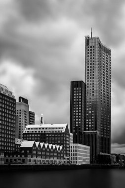 Hollanda 'nın Rotterdam kentindeki modern binalar