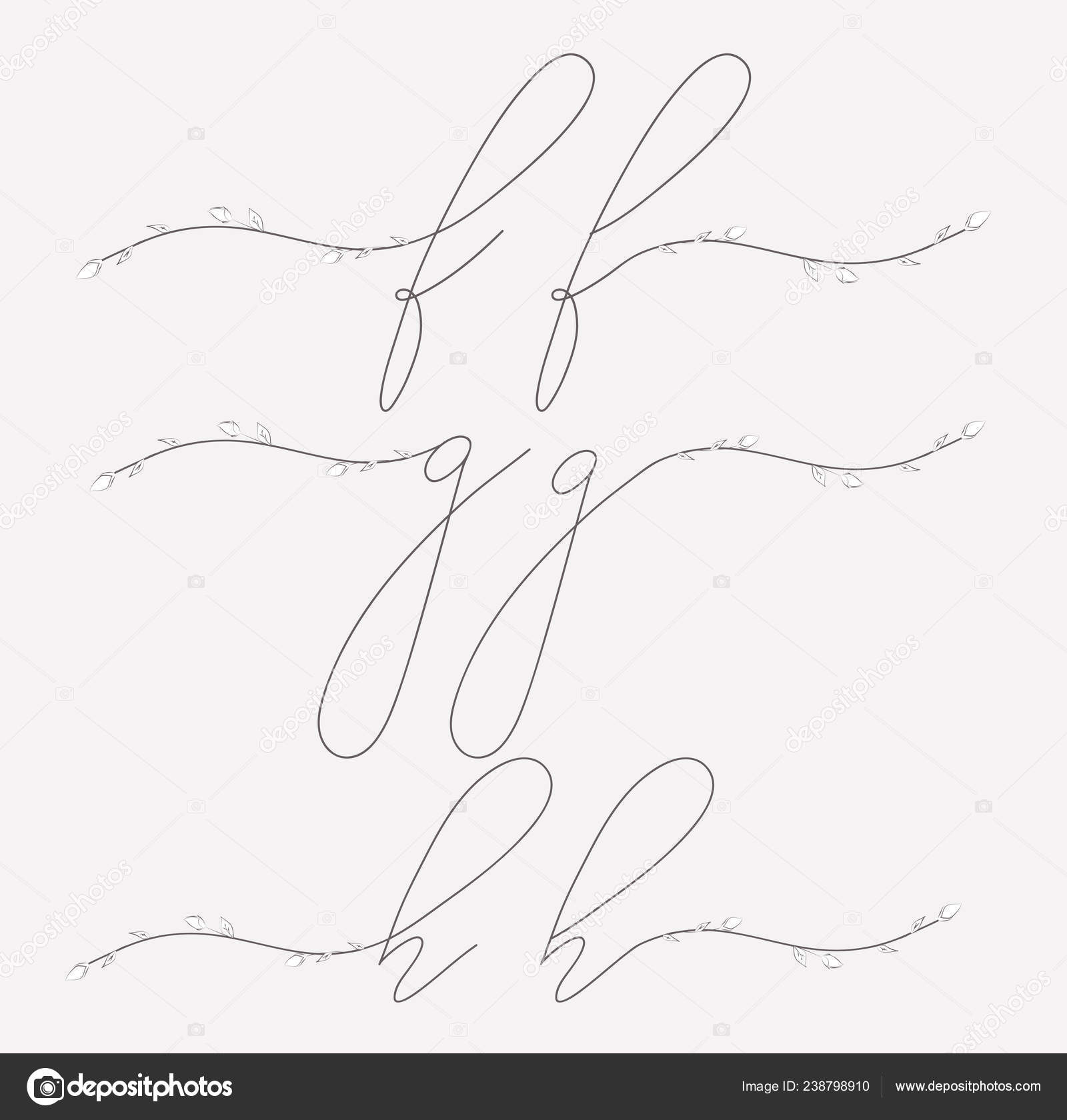 Monogram og logoer for håndflatebokstaver stockvektor © OliaFedorovsky  #238798910, image size:1600x1680