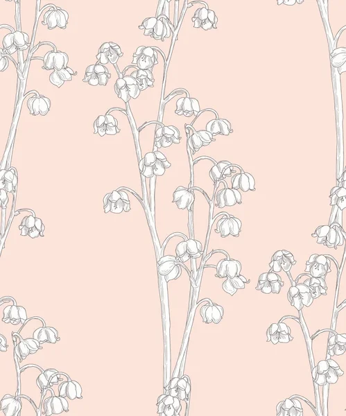Vektor finom varrat nélküli mintát rajzolt Florals — Stock Vector