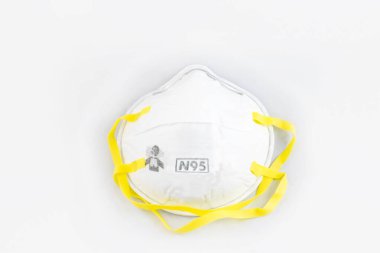 Filtre yüz maskesi için koruyucu solunum cihazı beyaz bada
