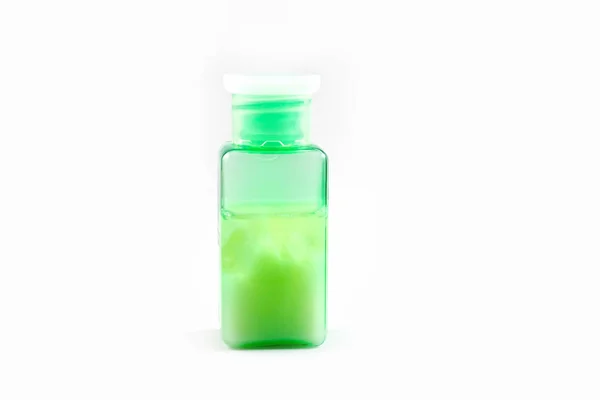 Insamling av flaska skönhet hygienbehållare på vit backgrou — Stockfoto