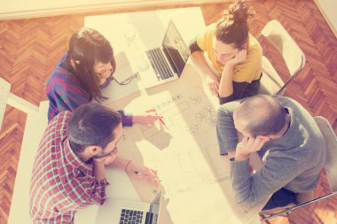 İş süreci. Çalışma ekibi yakın atış