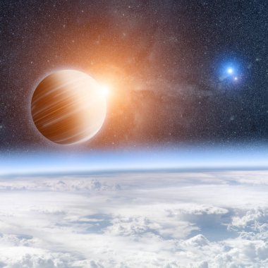 Uzay inanılmaz renk tema arka plan. Nasa tarafından döşenmiş bu görüntü unsurları