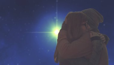 Aşk hikayesi kavramı. Tatlı güzel çift