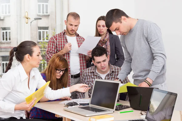 Proceso Negocios Equipo Trabajo Cerca Tiro — Foto de Stock