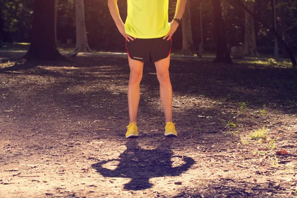 Close Shot Jogging Man Healthy Concept — Stock Photo, Image