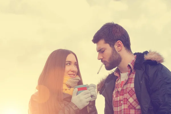 Lindo Casal Conceito História Amor — Fotografia de Stock