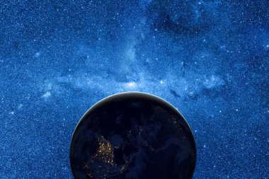 Şaşırtıcı alan renk tema arka plan. Nasa tarafından döşenmiş bu görüntü unsurları