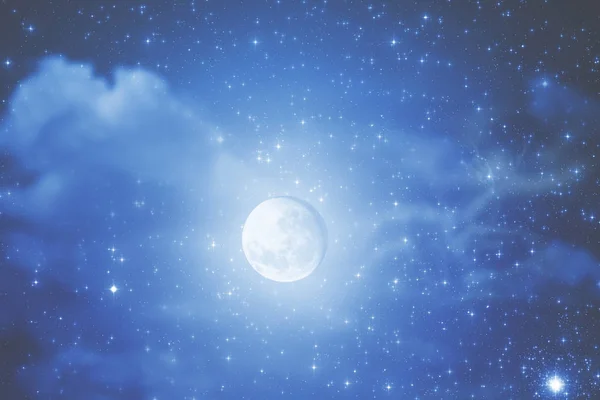 Луна Космическом Цвете — стоковое фото