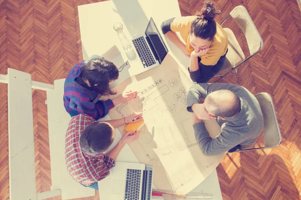 Proceso Negocios Equipo Trabajo Cerca Tiro — Foto de Stock