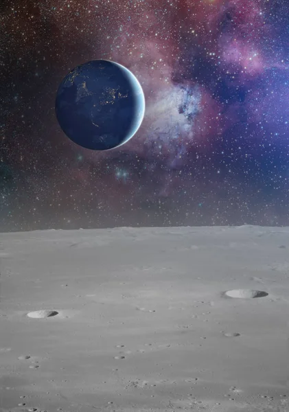 Månen Rymden Färgtema Delar Denna Bild Från Nasa — Stockfoto
