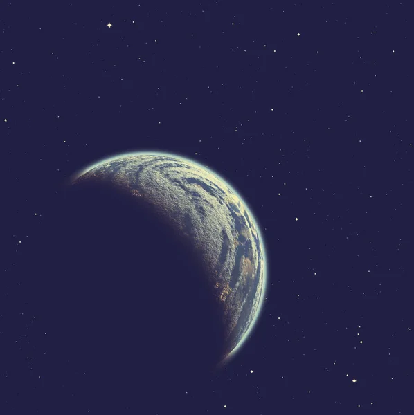 行星在空间颜色主题 Nasa 提供的这个图像的元素 — 图库照片