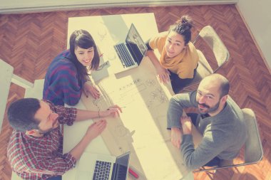 İş süreci. Çalışma ekibi yakın atış