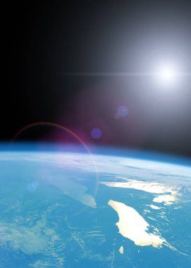 Şaşırtıcı alan renk tema arka plan. Nasa tarafından döşenmiş bu görüntü unsurları