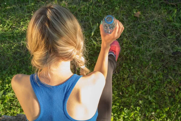 Close Tiro Jogging Mulher — Fotografia de Stock