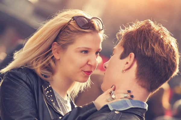 Sweet Lovely Couple Love Story Concept — Stock Photo, Image