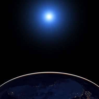 Şaşırtıcı alan renk tema arka plan. Nasa tarafından döşenmiş bu görüntü unsurları