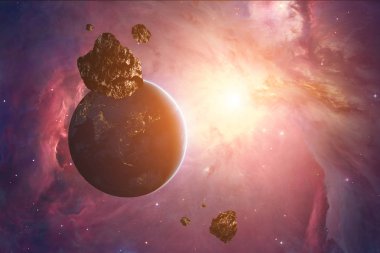 Uzay inanılmaz karanlık tema arka plan. Nasa tarafından döşenmiş bu görüntü unsurları