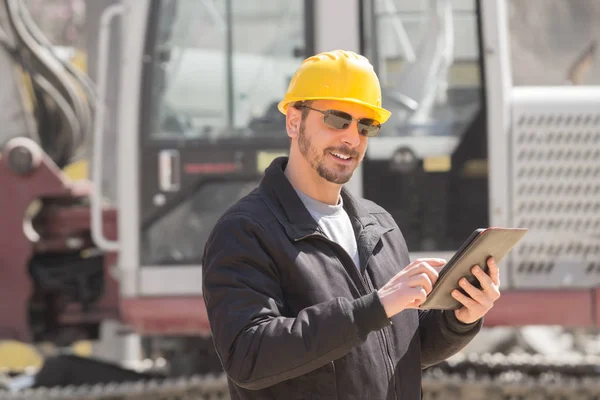 Proceso Trabajo Primer Plano Trabajador Concepto Profesión — Foto de Stock