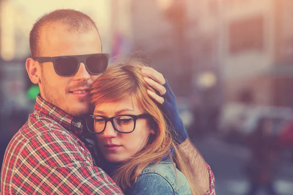 Concepto Historia Amor Dulce Pareja Encantadora —  Fotos de Stock