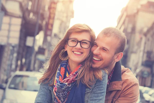 Concepto Historia Amor Dulce Pareja Encantadora — Foto de Stock