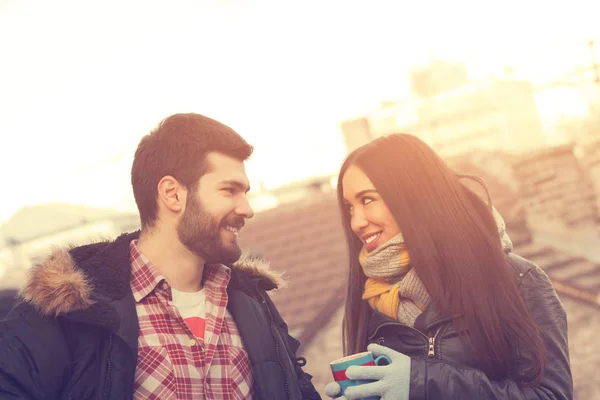 Dulce Pareja Encantadora Concepto Historia Amor — Foto de Stock