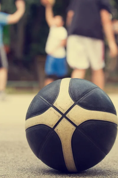 Conceito Desporto Basquetebol Close Tiro — Fotografia de Stock