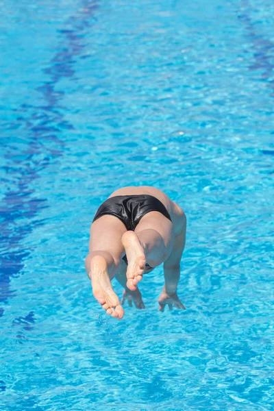 Close Shot Swimming Man — Stock Photo, Image