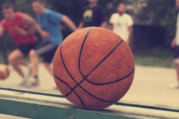 Concepto Deportivo Baloncesto Primer Plano Tiro — Foto de Stock