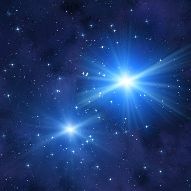 gece gökyüzü, uzay kavramı parlayan parlak yıldızlar dizini 