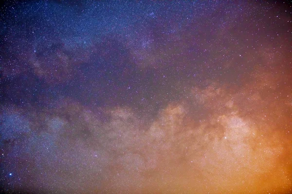 Чумацький Шлях Зірки Темному Небі — стокове фото