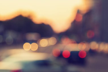 Bulanık şehir ışıkları arka planı