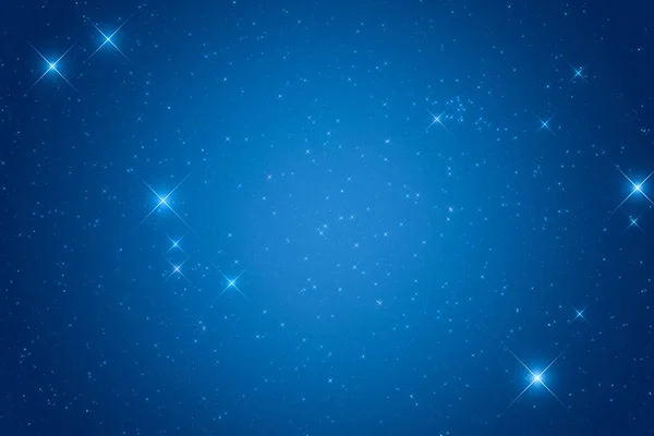 空間概念 夜空に輝く明るい星 — ストック写真