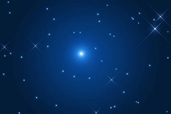 Étoiles Brillantes Dans Ciel Nocturne Concept Espace — Photo