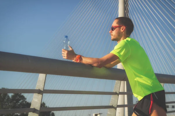 young jogging man outdoors