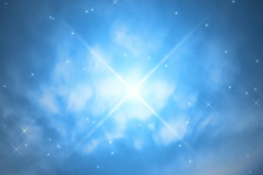 gece gökyüzü, uzay kavramı parlayan parlak yıldızlar dizini 