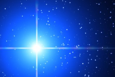 gece gökyüzü, uzay kavramı parlayan parlak yıldızlar dizini 