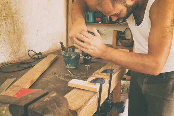 Close Shot Carpenter — Stock Photo, Image